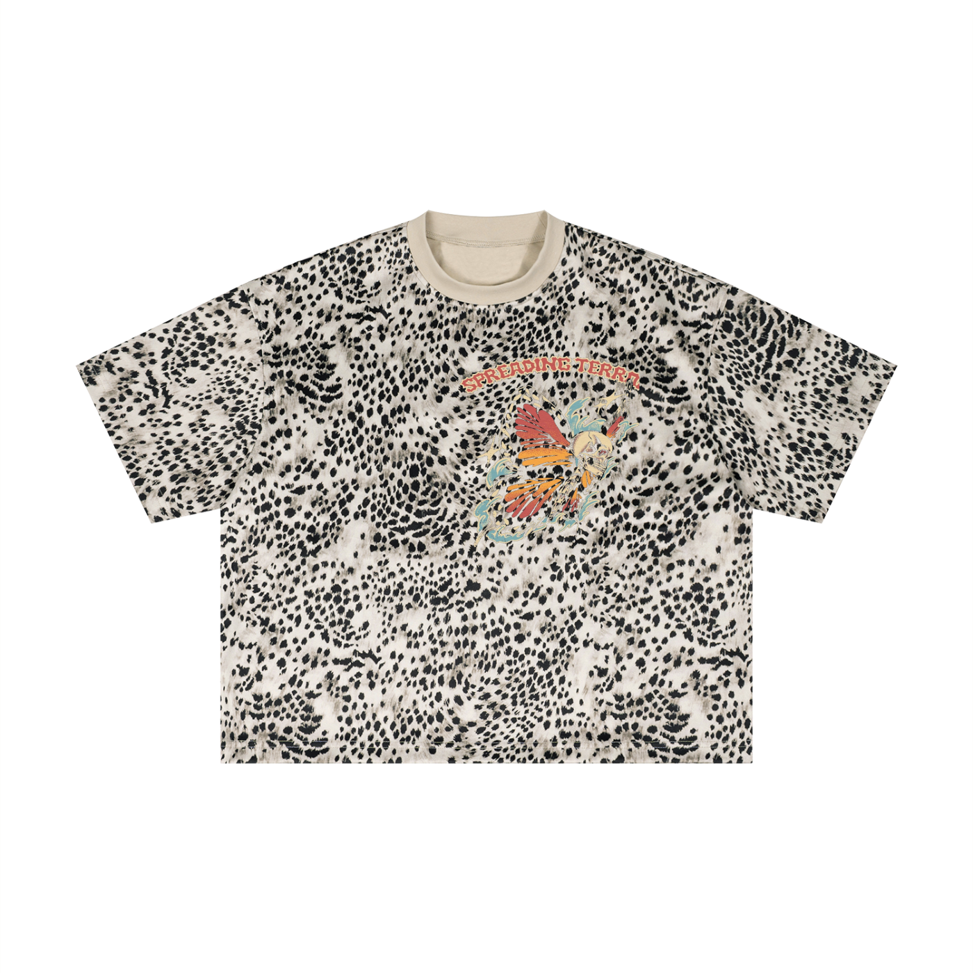 Unisex Leopard Print Boxy T-Shirt
