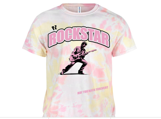 PZ Rockstar Tee / tie dye pink print