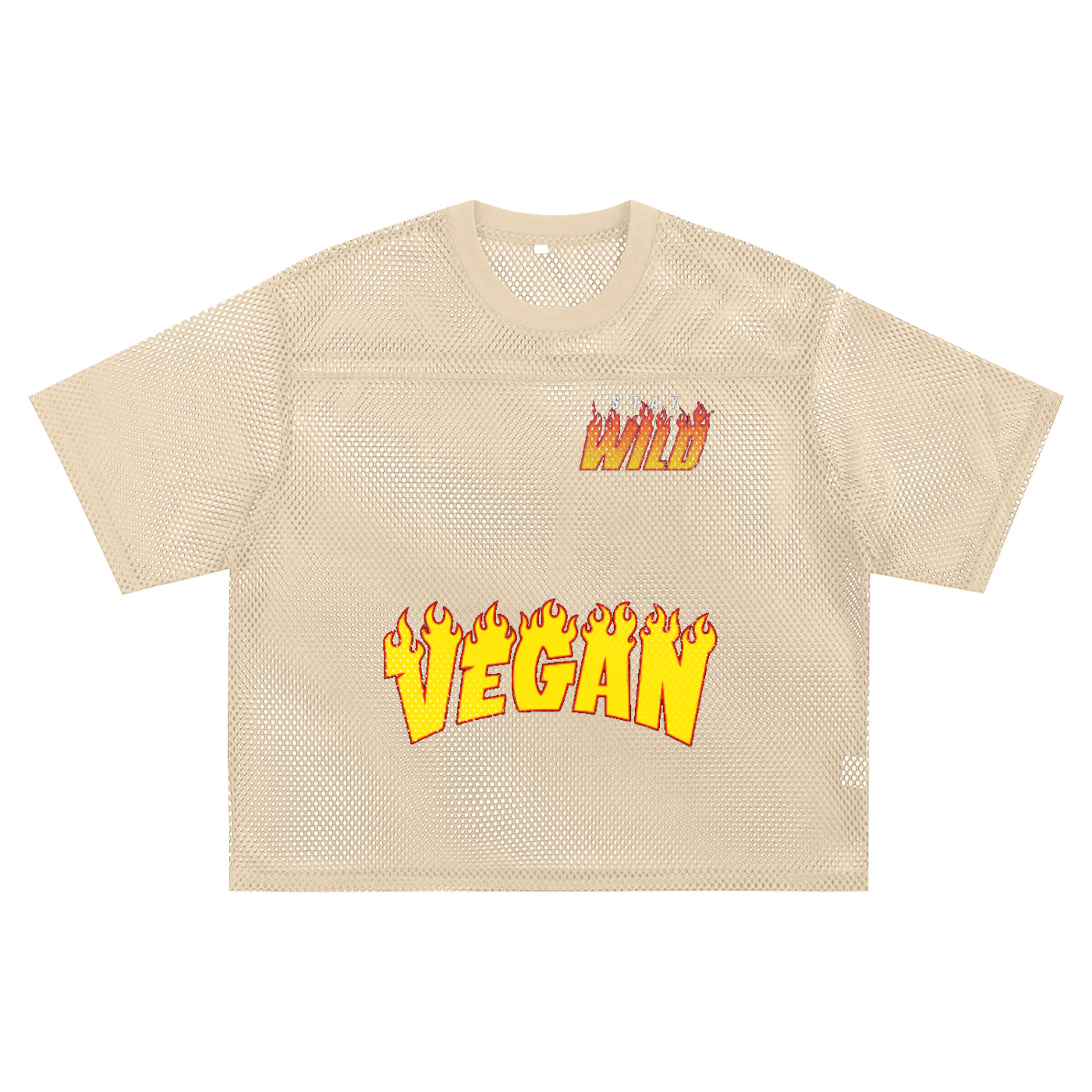 See-through Boxy Net T-shirt- PZSWV