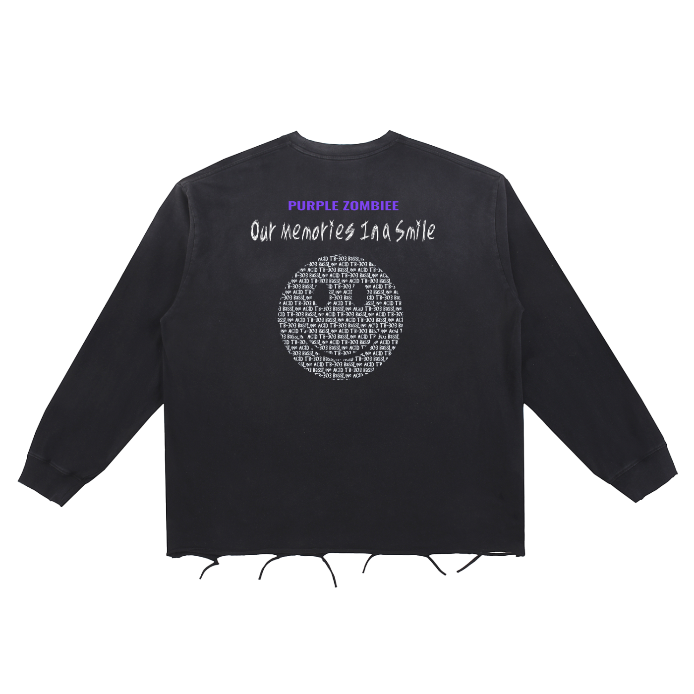 Snow Wash Raw Edge Cotton T-Shirt