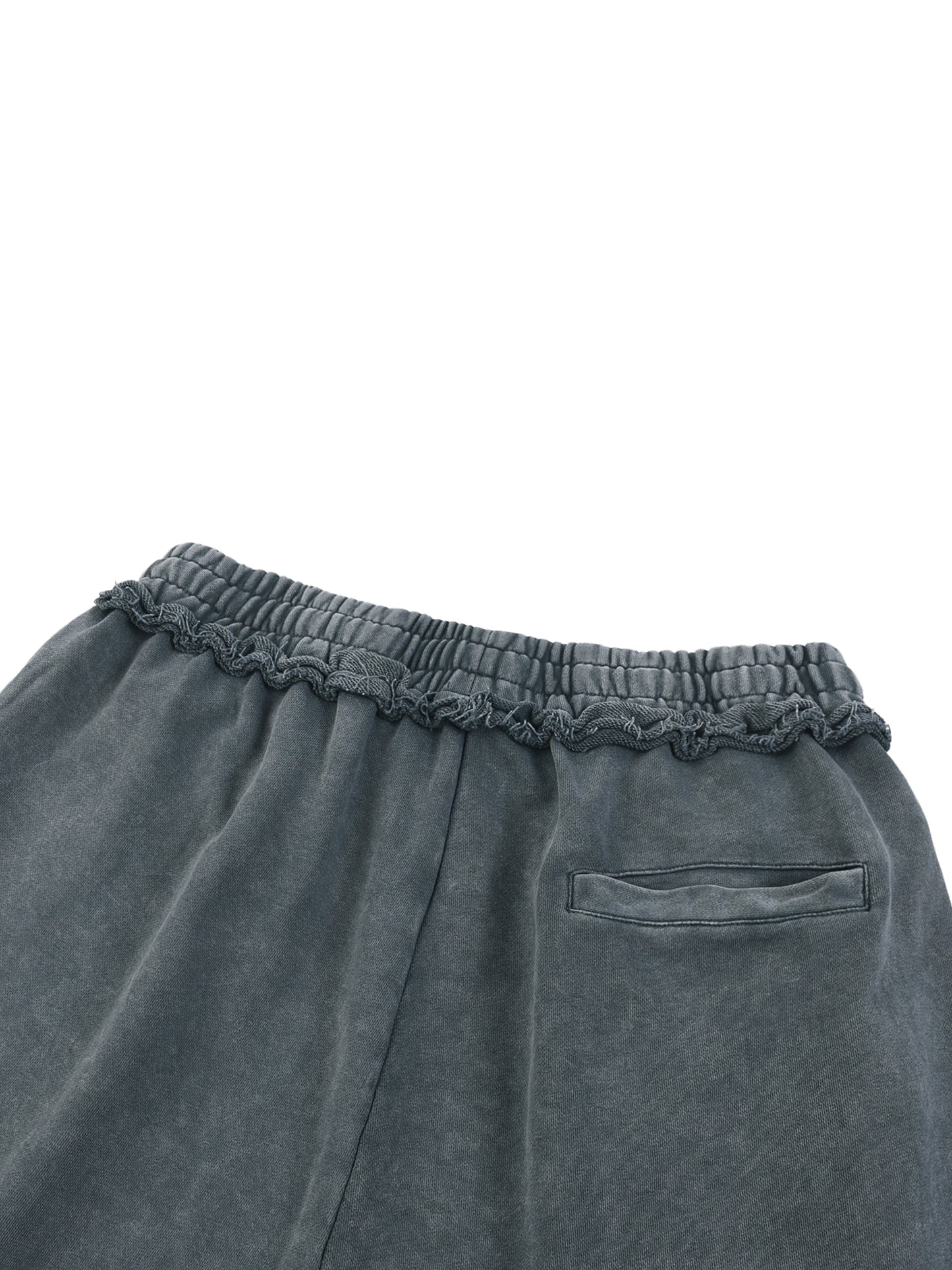 Unisex Mineral Wash Raw Edge Shorts